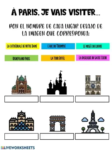 À Paris je vais visiter...