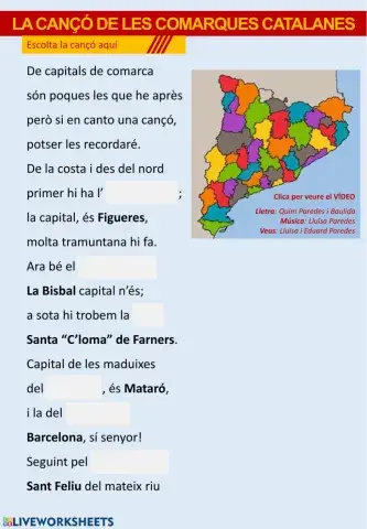 CANÇÓ DE LES COMARQUES CATALANES