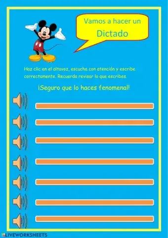 Dictado con palabras con -mp y -mb