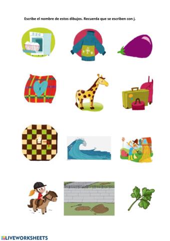 Ortografía palabras je, ji