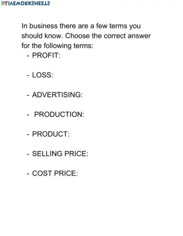 Business Terminology