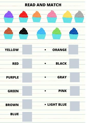 Read and match- Colours