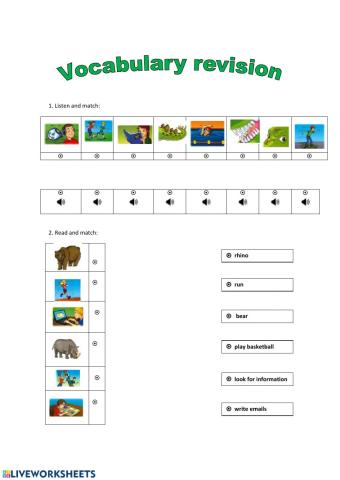 Vocabulary 3rd Primary