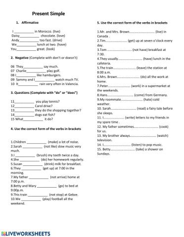 Present Simple practice