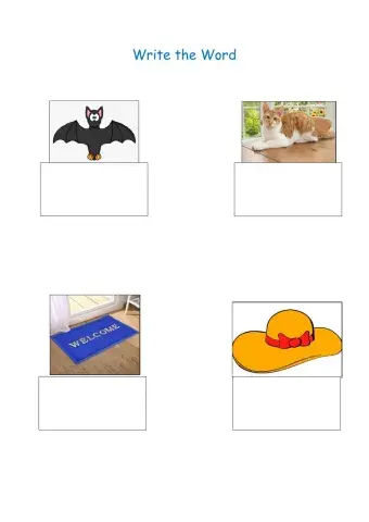 Write the word - at family