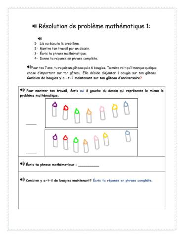 Résolution de problème mathématique 1