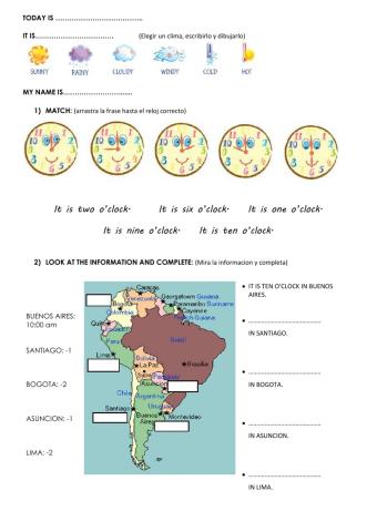 The Time - The Weather - Dates