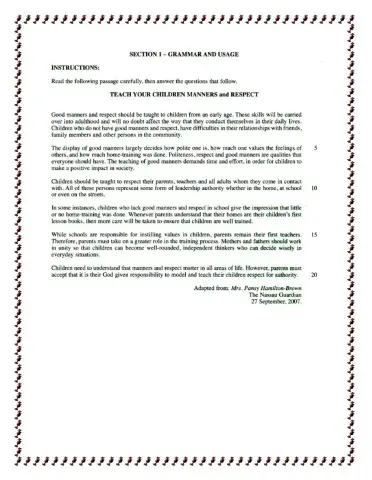 Grammar and Usage 2009