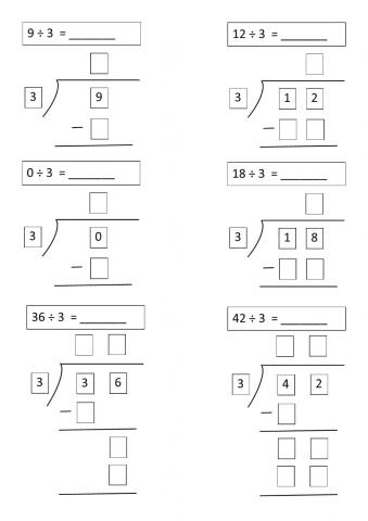 二年级数学：3的竖式除法
