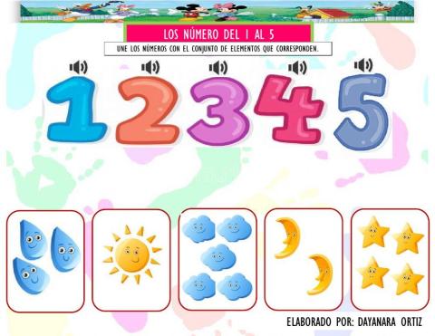 Los números del 1 al 5