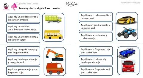 Comprension de frases escritas