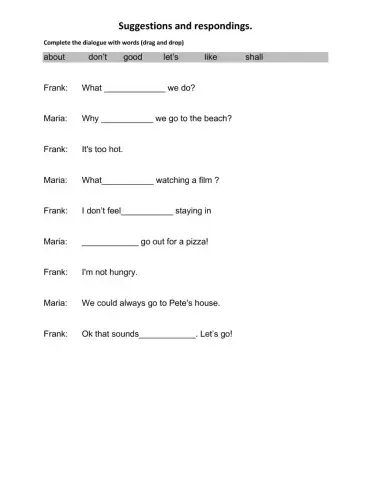 Suggestions and respondings.