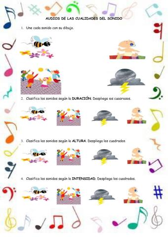 Audios de las cualidades del sonido