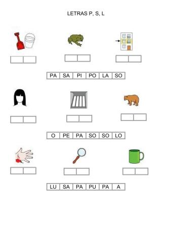 Silabas con p l y s