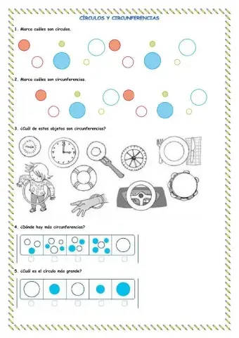 Círculos y circunferencias