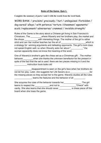 Rules of the Game summary