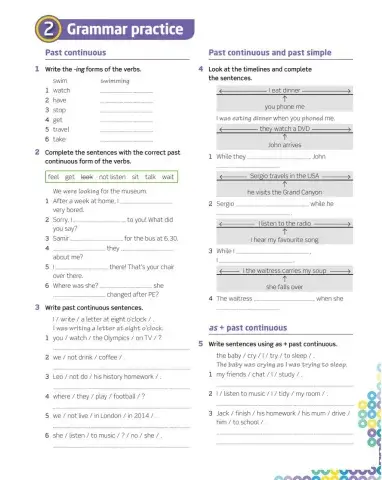 Past simple and past continuous