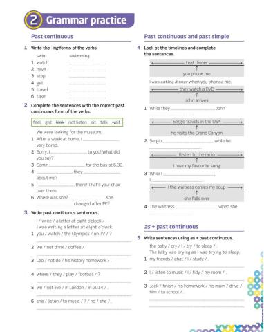 Past simple and past continuous