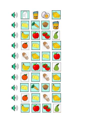 Food - listen and choose