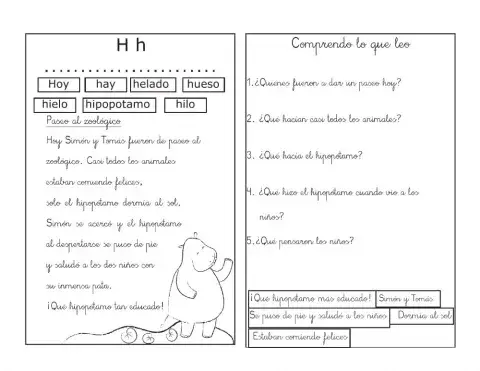 Comprensión lectora H