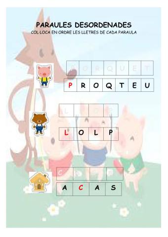 Paraules desordenades