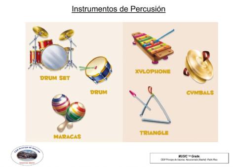 Nombres instrumentos percusción