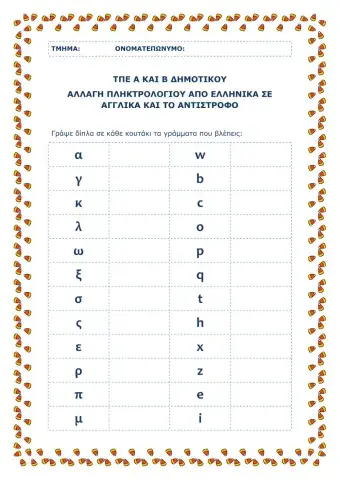 1. εργασια τπε α και β δημοτικου