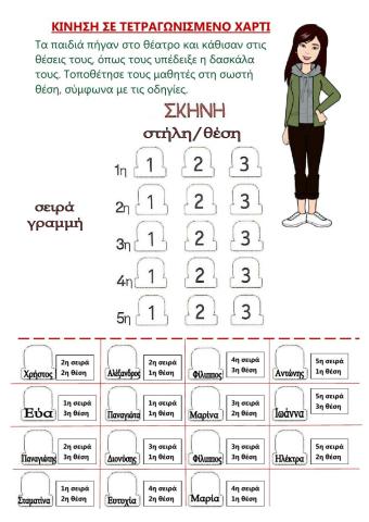 Κίνηση σε τετραγωνισμένο χαρτί