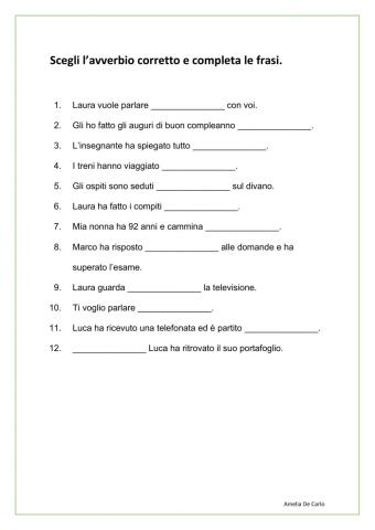 Gli avverbi in -mente