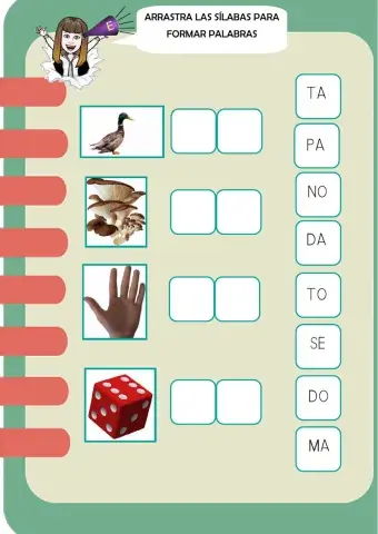 Arrastra las sílabas y forma palabras