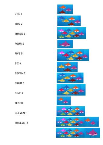 Numbers 1-12 baby sharks