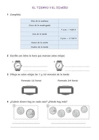 El tiempo y el uso del dinero