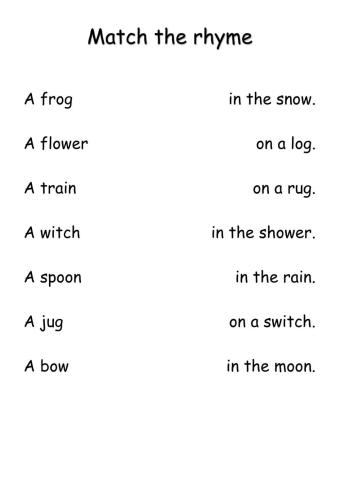 Match the rhyme
