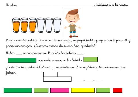 Iniciación a la resta 2