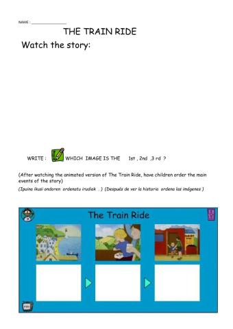 The train ride worksheet