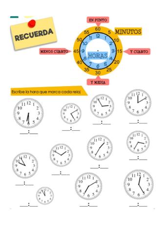 Series con relojes analógicos