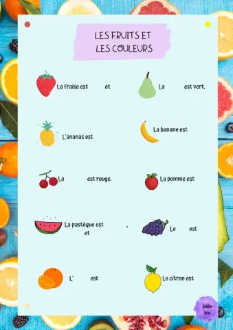Les fruits et les couleurs