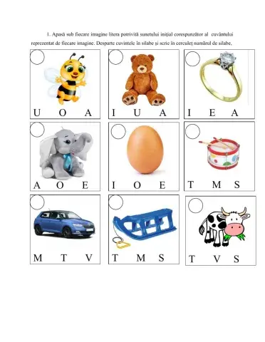 Exersam sa citim cuvinte si propozitii