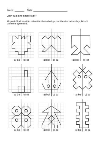 Irudi hauek simetrikoak al dira?