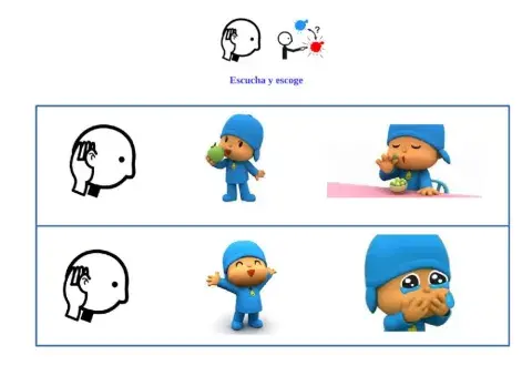 Escucha y escoge la opción correcta Pocoyó