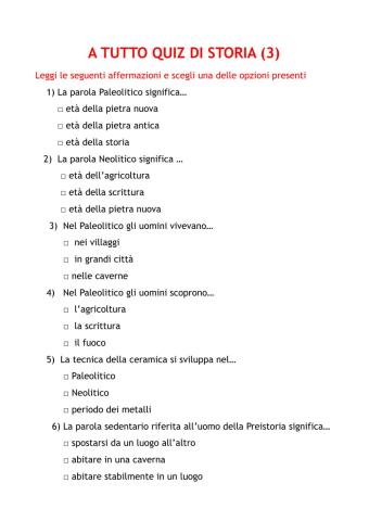 Scheda Verifica Storia 3