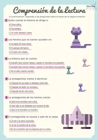 Preguntas comprensión anécdota