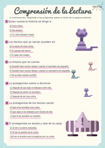 Preguntas comprensión anécdota