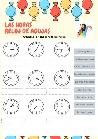 Reloj agujas