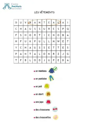 4º Leçon 3. (SOPA DE LETRAS)