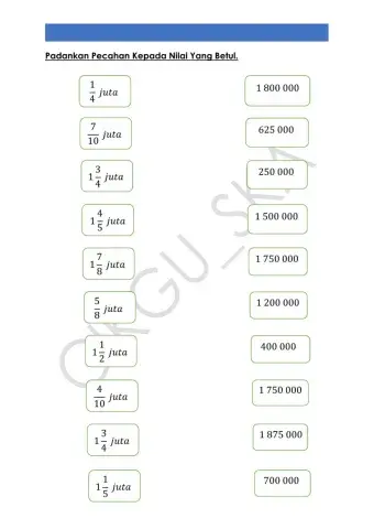 Menukar pecahan juta kpd nom bulat