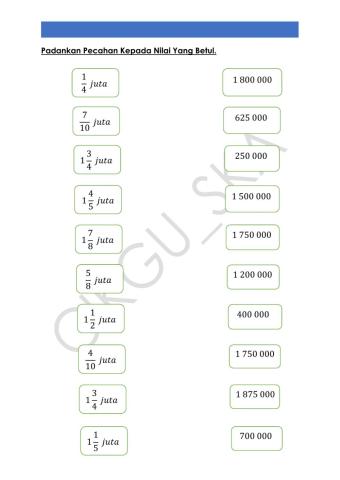 Menukar pecahan juta kpd nom bulat