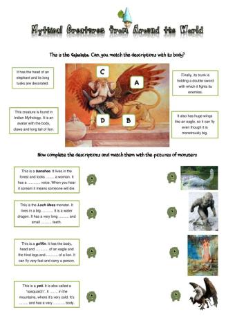 Mythical creatures from around the world