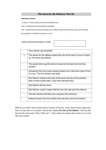 The Case for the Defence by Graham Greene- Part III