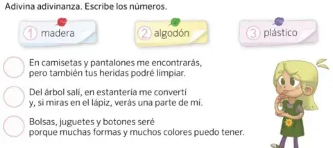 Adivinanzas Materiales